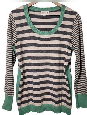 Olive + Oak Womens XL Maryanne Striped Pullover Sweater